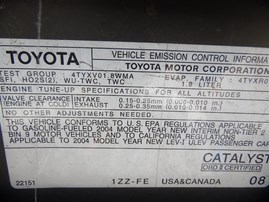 2004 Toyota Corolla S Gray 1.8L MT #Z23419